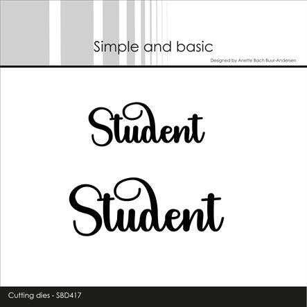 Simple and basic die Student 7,5x2,8 og 5,7x2,2cm